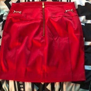 Sexy little red mini skirt